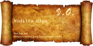 Vodilla Olga névjegykártya